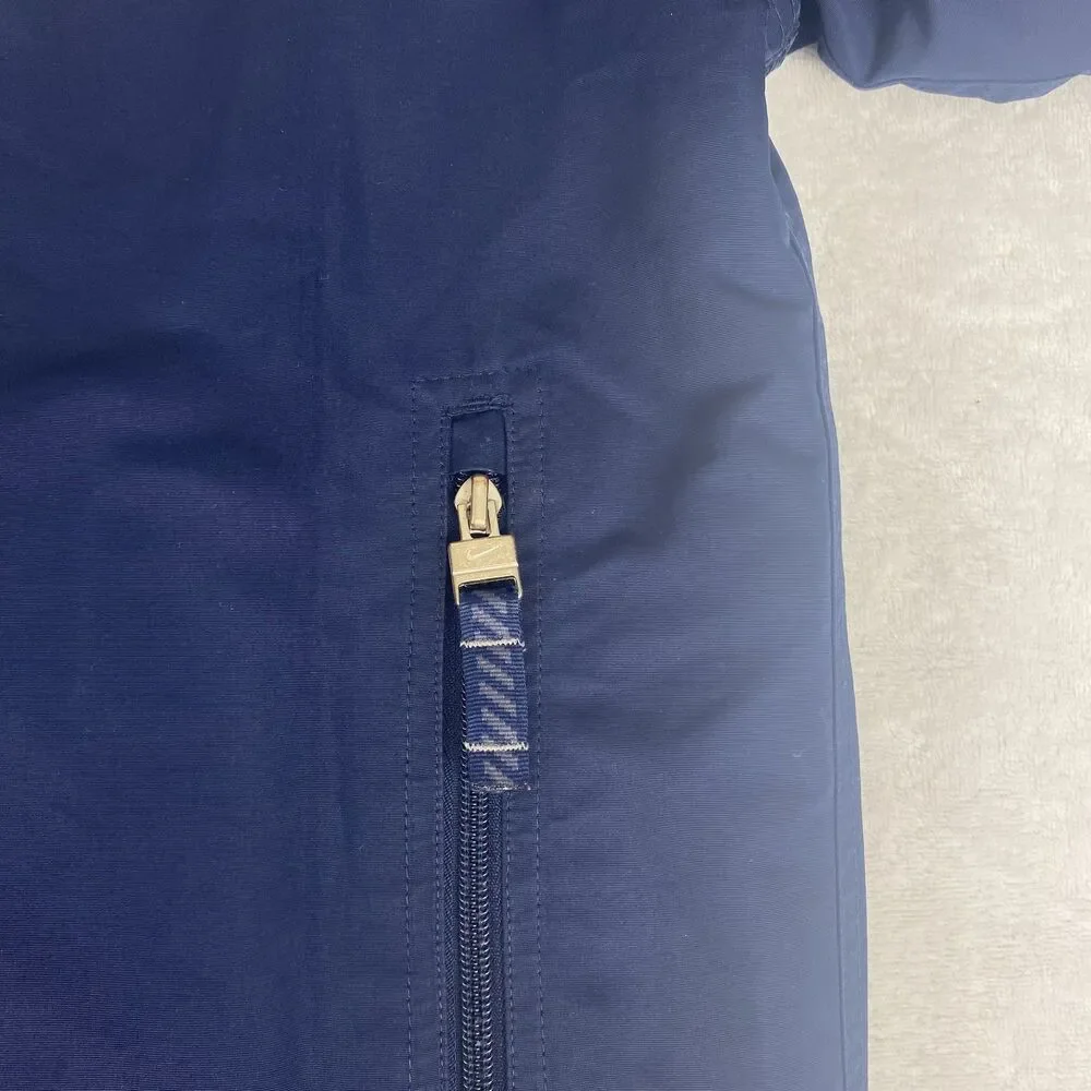 Vintage Nike Jacket Mens Large Blue Logo Full Zip Pockets